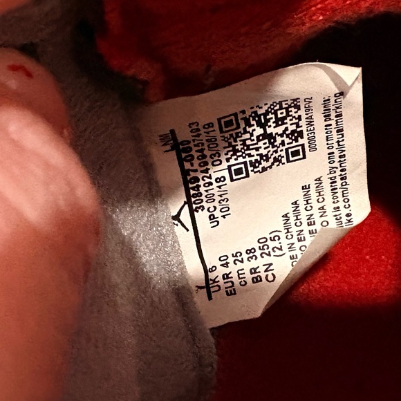 Air Jordan 4 Retro – Black/Red – Big Boy 7 – Worn 1x - Picture 4 of 4